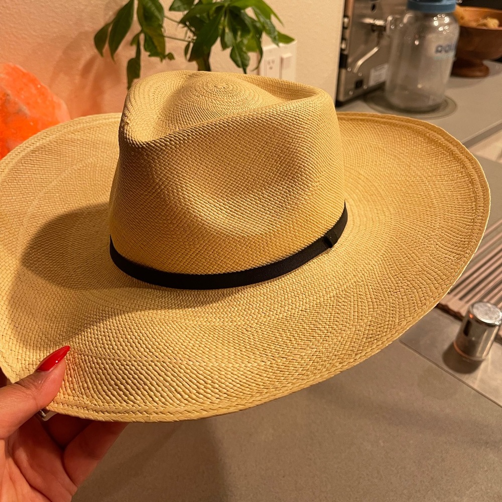 Cuyana; wide brim hat.